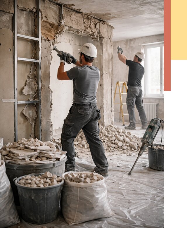 Демонтажные работы в Чистополе от 2765 руб. — услуги и цена под ключ | ОТДЕЛОЧНИК-Чст