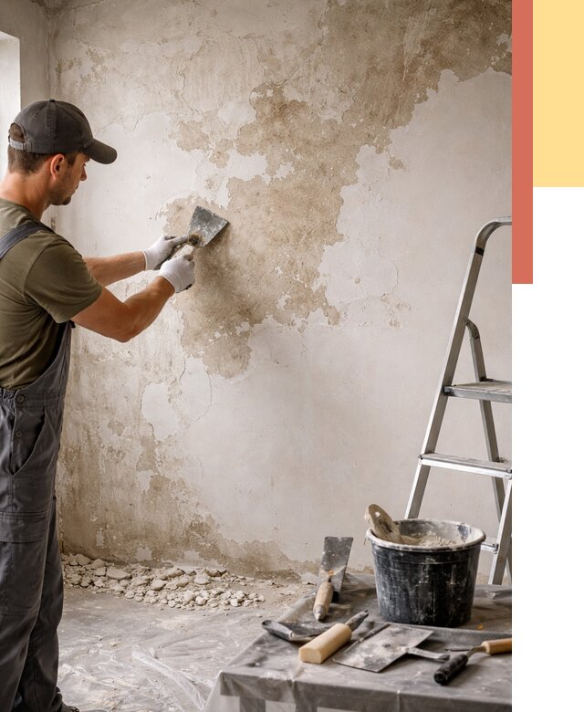 Снятие старой шпаклевки в Чистополе от 1894 руб. — быстро и недорого | ОТДЕЛОЧНИК-Чст