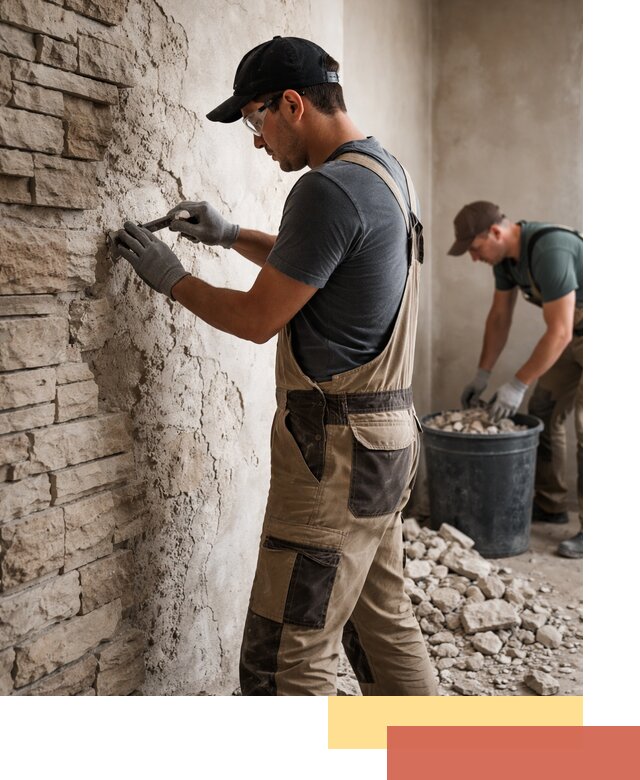 Демонтаж декоративного камня в Чистополе профессионально и безопасно