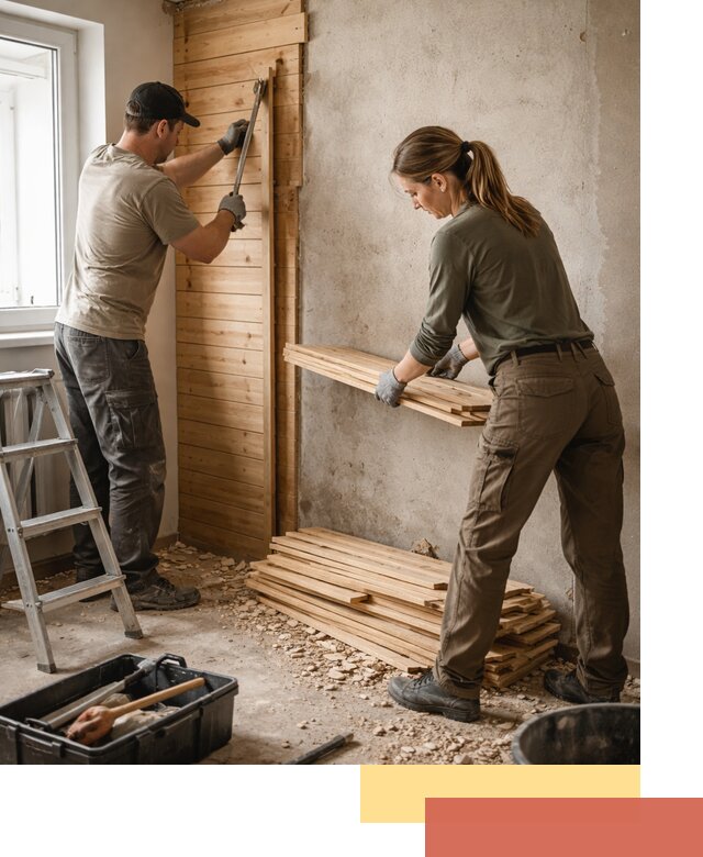 Демонтаж вагонки со стен в Чистополе — профессиональный демонтаж