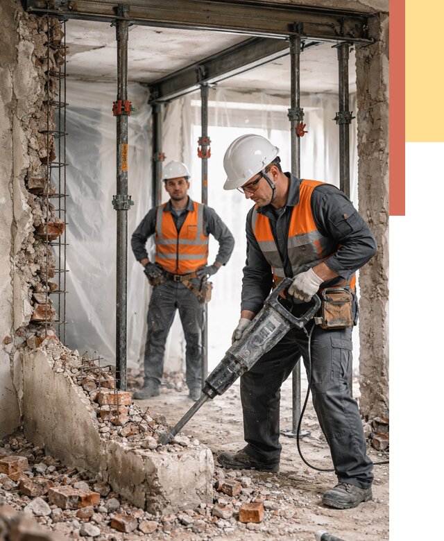 Снос несущих стен в Чистополе от 10495 руб. — демонтаж несущей стены под ключ | ОТДЕЛОЧНИК-Чст