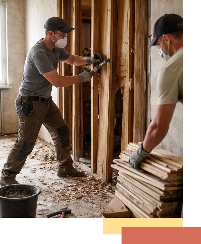 Демонтаж деревянных перегородок в Чистополе быстро и аккуратно