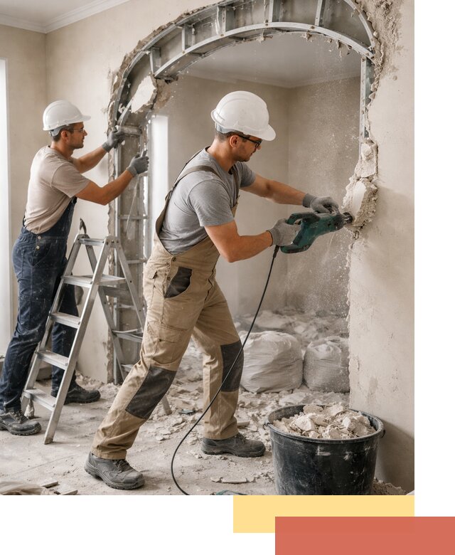 Демонтаж гипсокартонной арки в Чистополе быстро и аккуратно