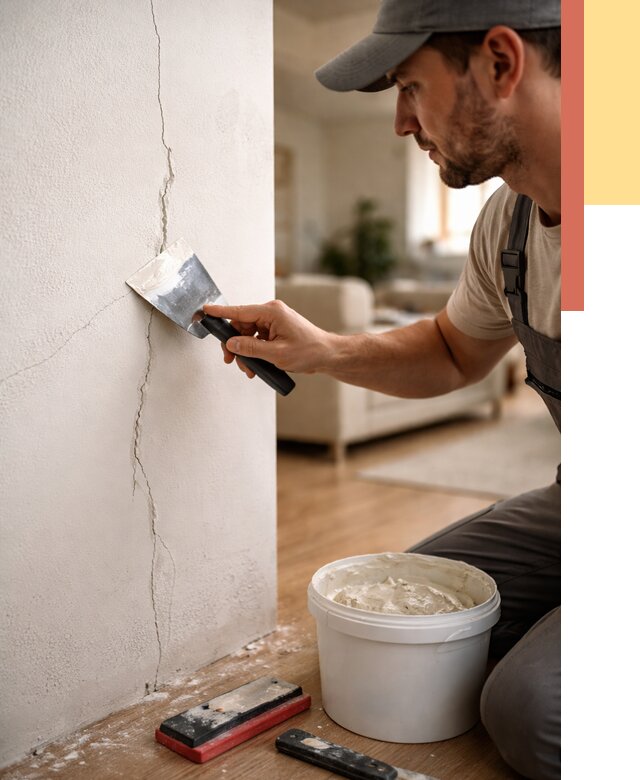 Заделка трещин и сколов в Чистополе от 2509 руб. — быстро и недорого | ОТДЕЛОЧНИК-Чст