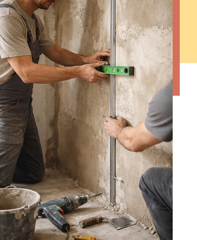 Установка штукатурных маяков в Чистополе от 7167 руб. — быстро и недорого | ОТДЕЛОЧНИК-Чст