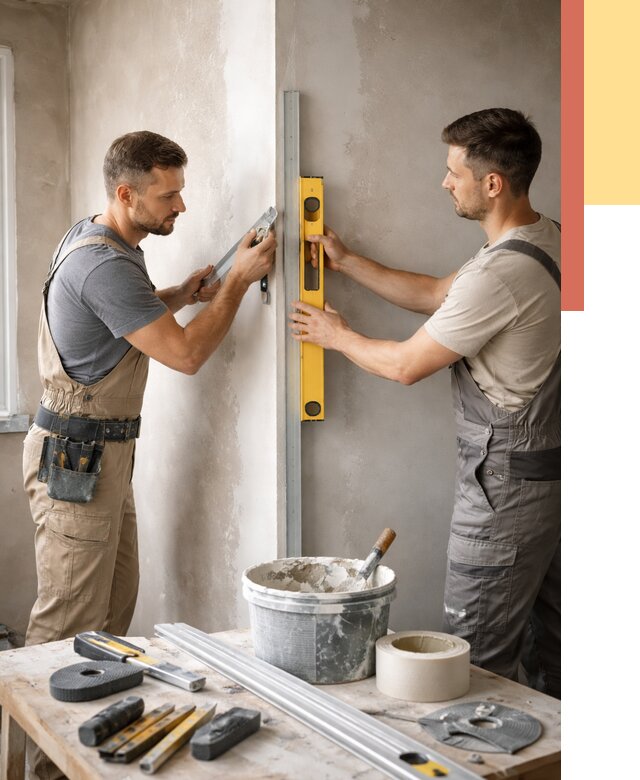 Выведение углов стен в Чистополе от 1894 руб. быстро и недорого | ОТДЕЛОЧНИК-Чст