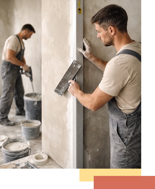 Выведение углов стен в Чистополе: монтаж и оштукатуривание