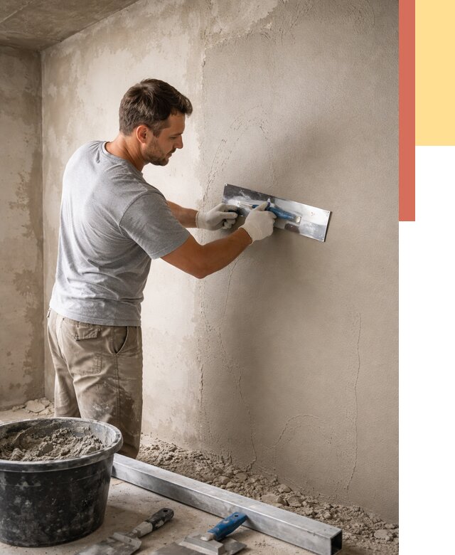 Штукатурка стен без маяков в Чистополе от 7372 руб/м2 — услуги и цена | ОТДЕЛОЧНИК-Чст