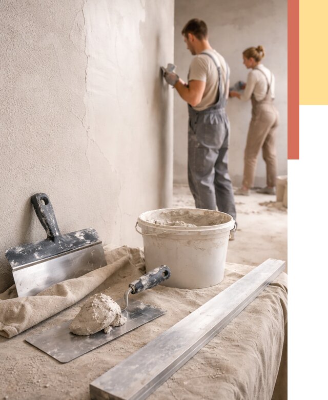 Штукатурка стен гипсовая в Чистополе от 4608 руб/м2 — быстро и недорого | ОТДЕЛОЧНИК-Чст