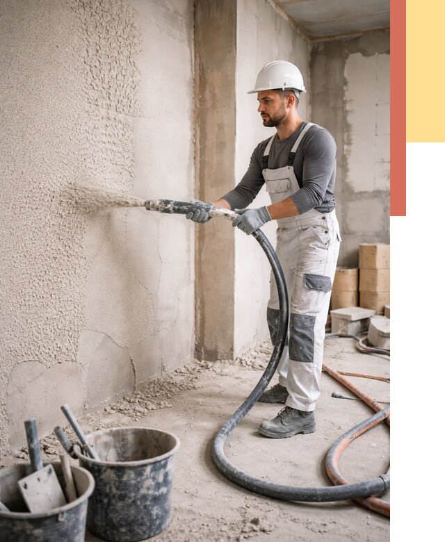 Машинная штукатурка стен в Чистополе под ключ от 6655 руб./м2 | ОТДЕЛОЧНИК-Чст