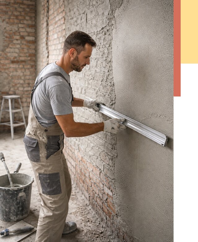 Штукатурка кирпичных стен в Чистополе от 4608 руб/м2 — быстро и недорого | ОТДЕЛОЧНИК-Чст