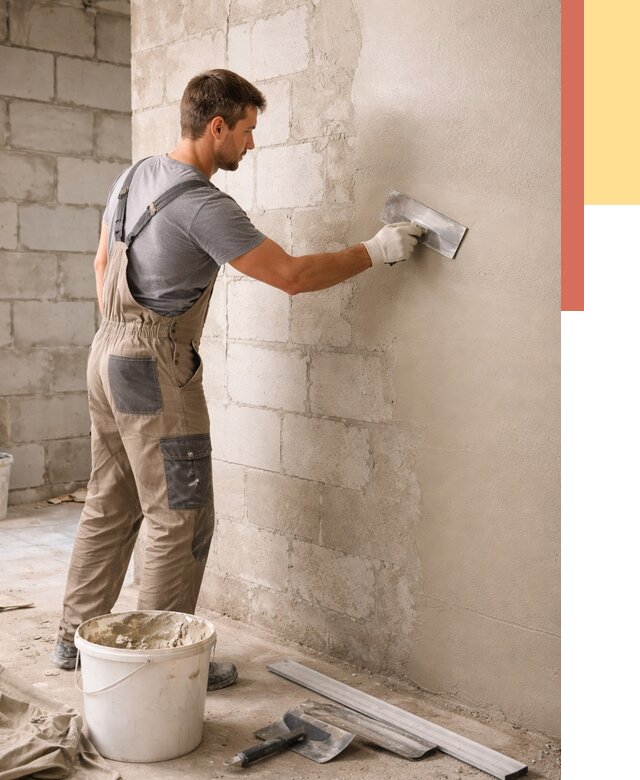 Штукатурка стен из газобетона в Чистополе от 2150 руб./м2 — быстро и недорого | ОТДЕЛОЧНИК-Чст