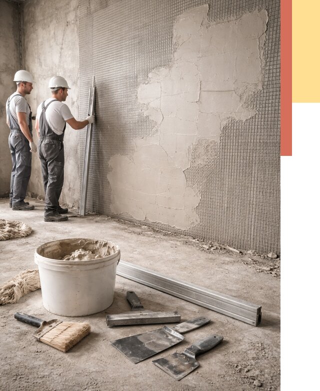 Штукатурка стен по сетке в Чистополе от 5631 руб./м2 — быстро и недорого | ОТДЕЛОЧНИК-Чст