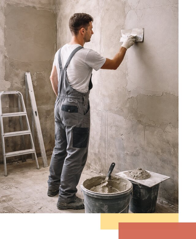 Штукатурка стен в ванной под ключ в Чистополе