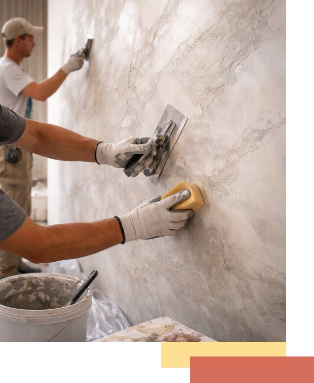 Декоративная штукатурка под мрамор в Чистополе для стен и потолков