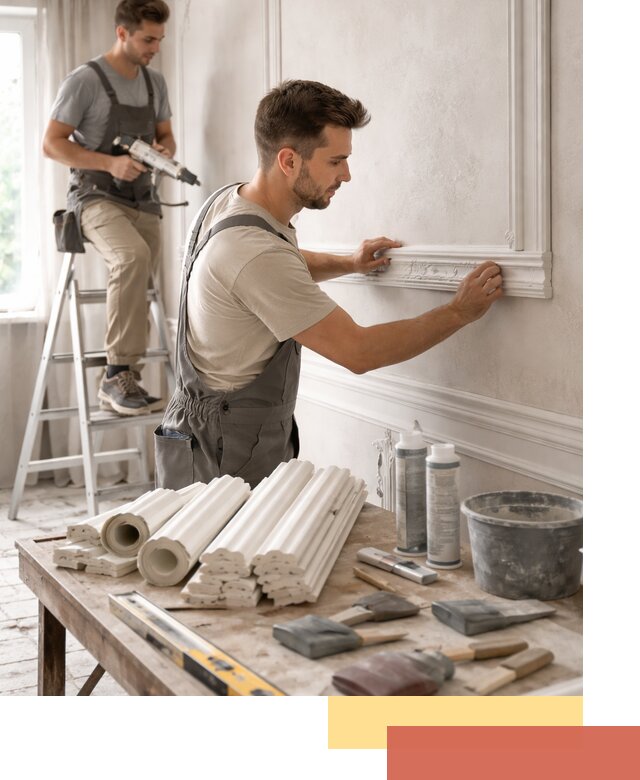 Монтаж лепнины на стены в Чистополе профессионально и качественно