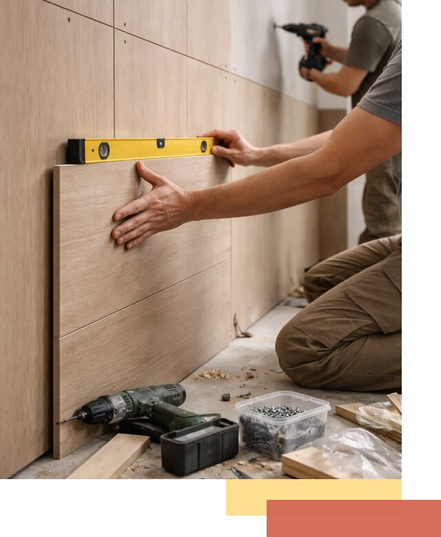 Профессиональный монтаж МДФ панелей на стены в Чистополе