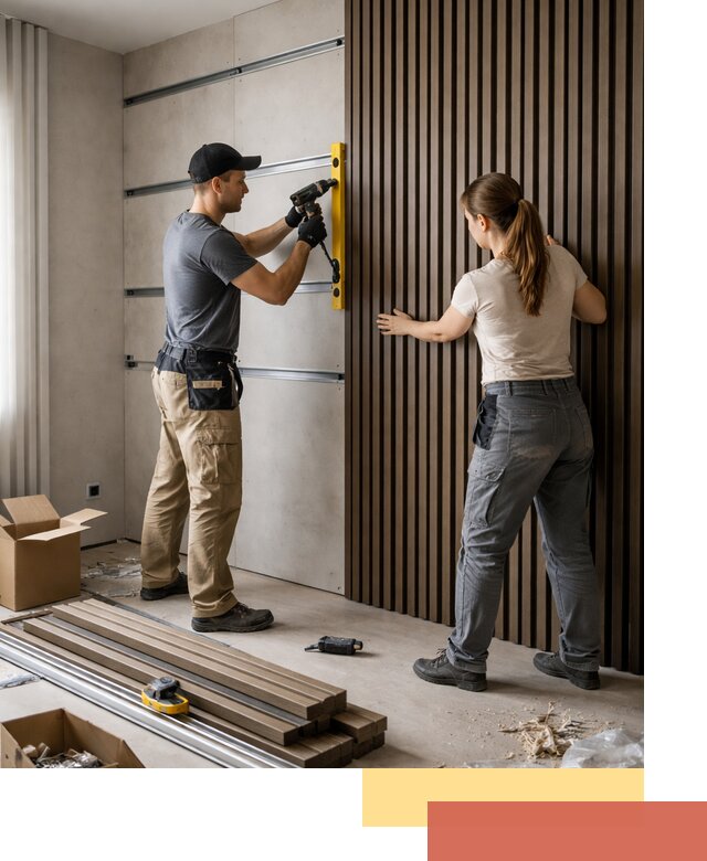 Монтаж реечных панелей на стены в Чистополе