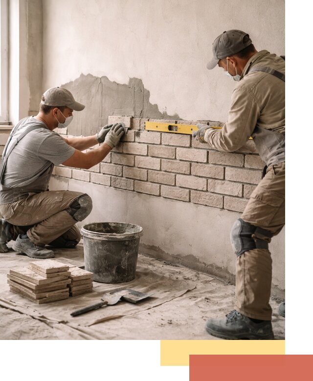 Монтаж декоративного кирпича профессионально в Чистополе