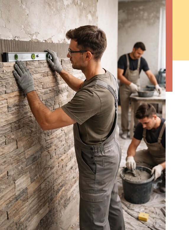 Монтаж искусственного камня в Чистополе от 4608 руб. под ключ | ОТДЕЛОЧНИК-Чст