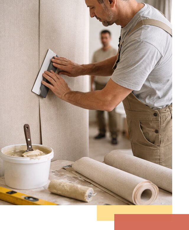 Поклейка текстильных обоев в Чистополе профессионально и аккуратно