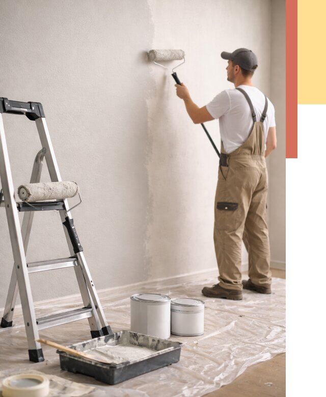 Покраска стен латексной краской в Чистополе от 4608 руб. за м2 | ОТДЕЛОЧНИК-Чст