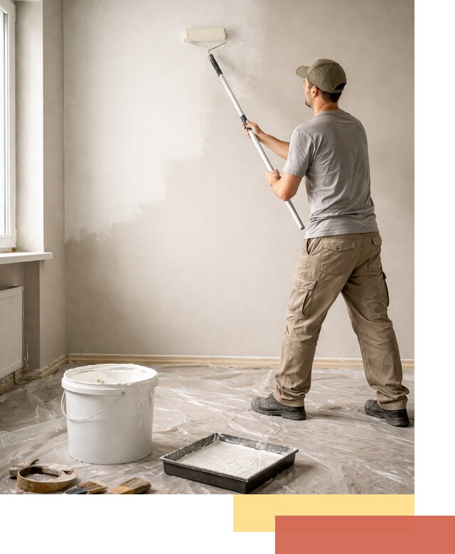 Покраска стен латексной краской в Чистополе качественно и быстро