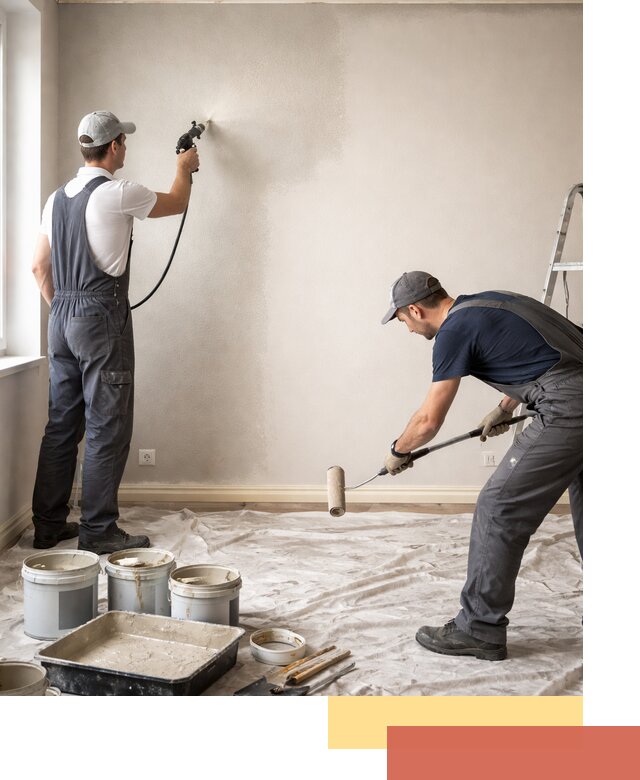 Покраска стен моющейся краской и защита поверхностей в Чистополе