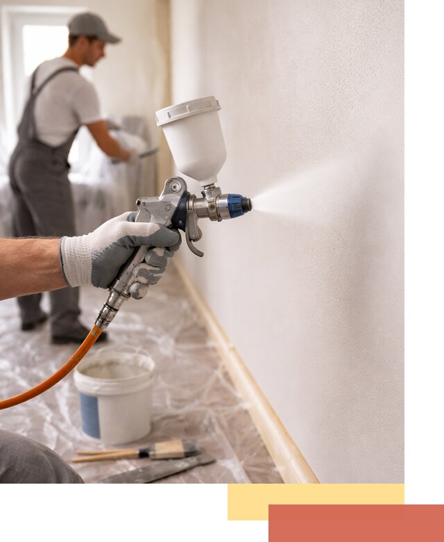 Покраска стен краскопультом в Чистополе быстро и качественно