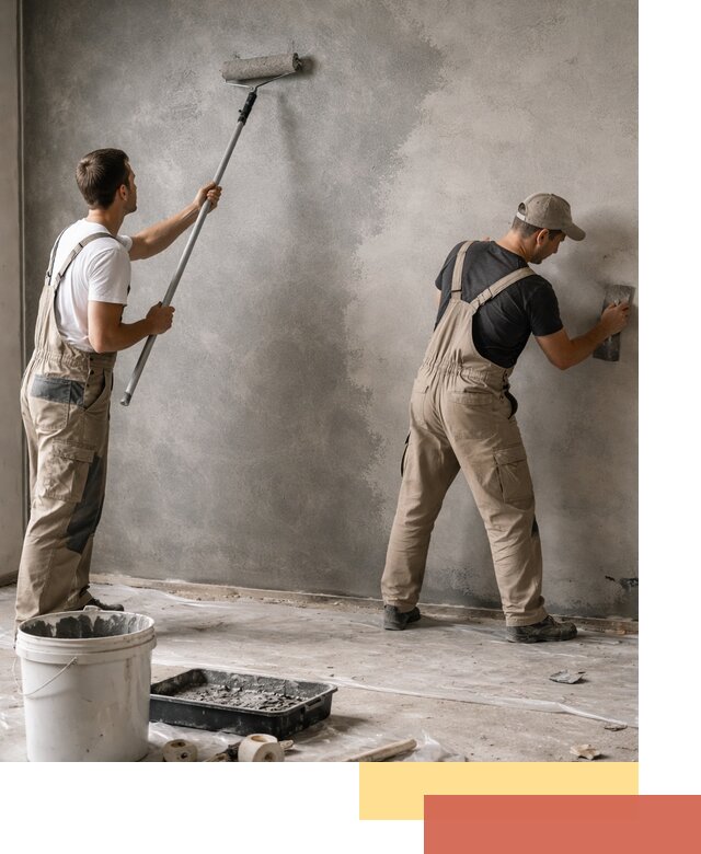 Покраска стен под бетон в Чистополе профессионально и недорого