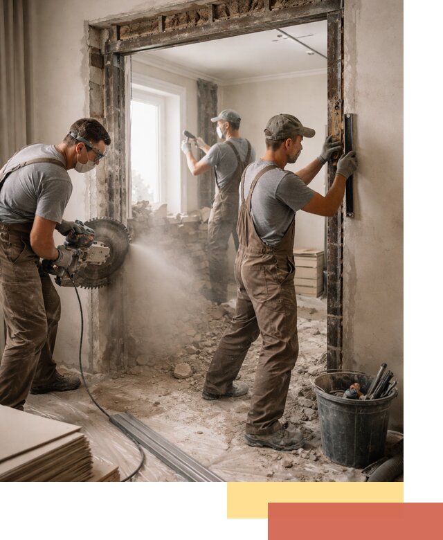 Расширение дверного проема под установку новой двери в Чистополе