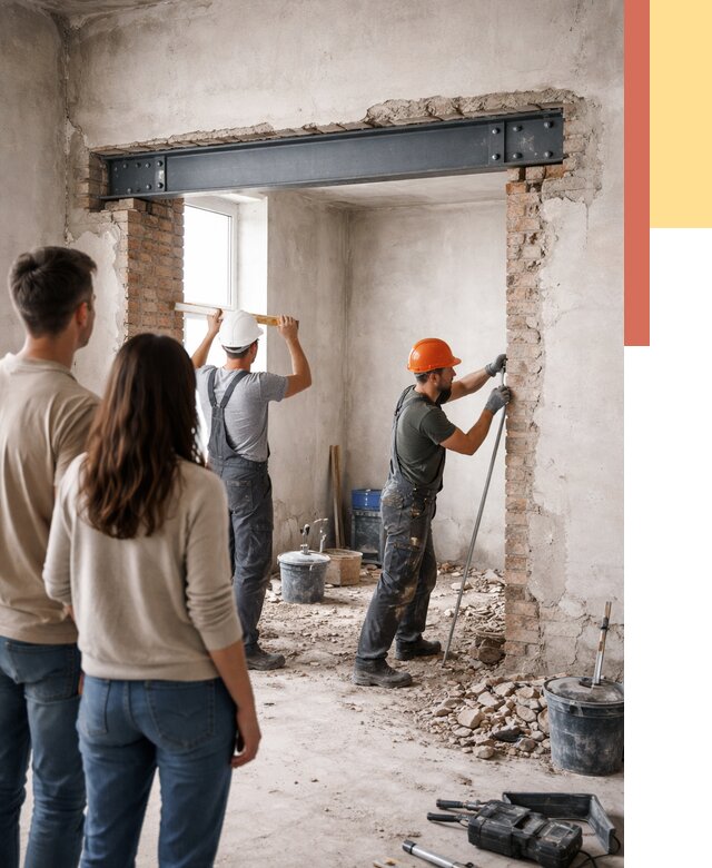 Усиление проема в стене в Чистополе от 9727 руб. — усиление дверного проема металлоконструкцией | ОТДЕЛОЧНИК-Чст