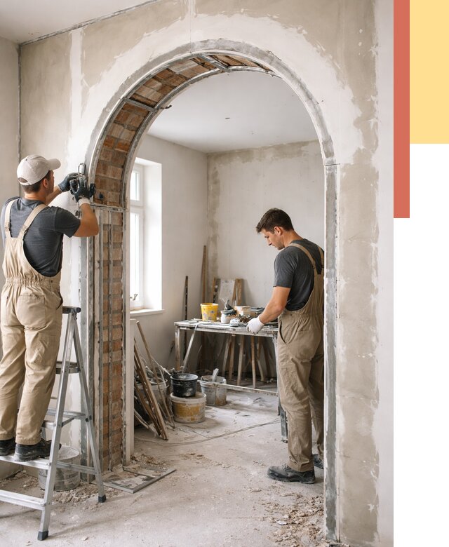 Устройство арочного проема в Чистополе от 9727 руб. под ключ — быстро и недорого | ОТДЕЛОЧНИК-Чст