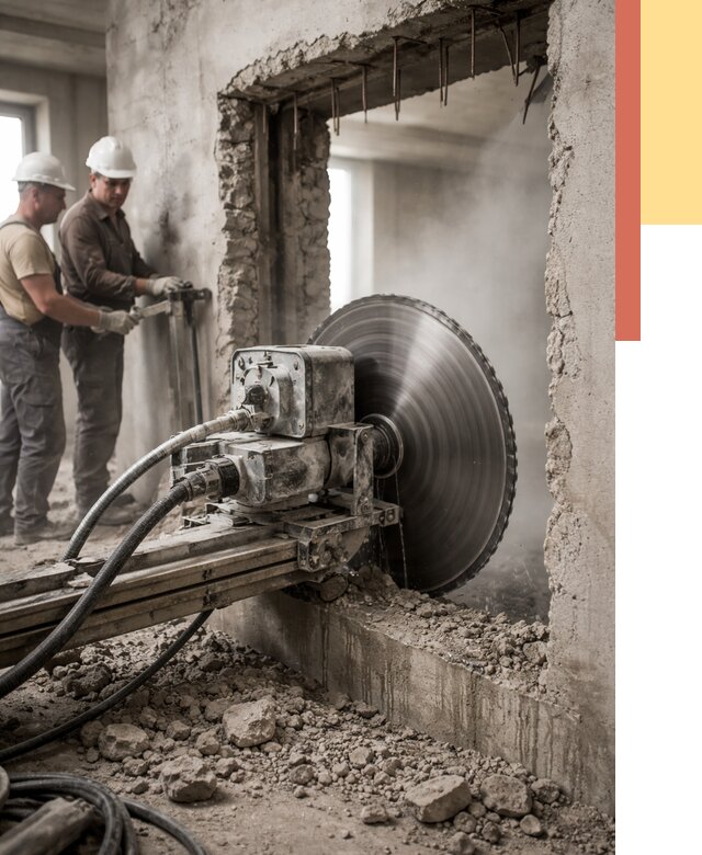 Алмазная резка проемов в Чистополе от 4608 руб. быстро и недорого | ОТДЕЛОЧНИК-Чст