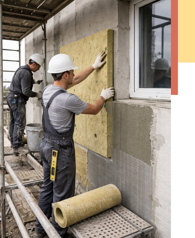 Утепление стен в Чистополе от 4403 руб. под ключ — быстро и недорого | ОТДЕЛОЧНИК-Чст