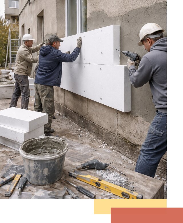 Утепление наружных стен пенопластом в Чистополе