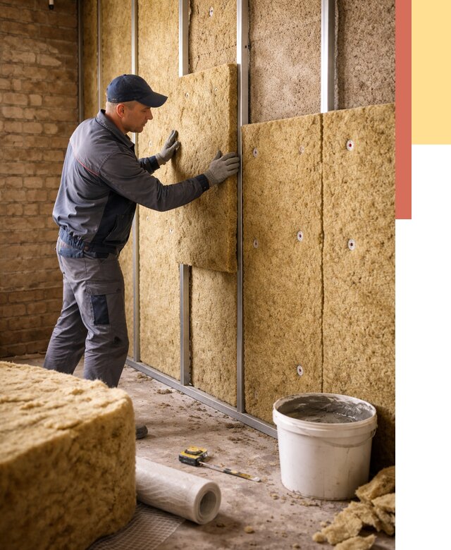 Утепление стен минватой в Чистополе от 1382 руб./м2 — недорого и быстро | ОТДЕЛОЧНИК-Чст