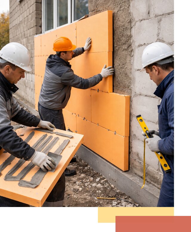 Утепление фасада пеноплексом под ключ в Чистополе