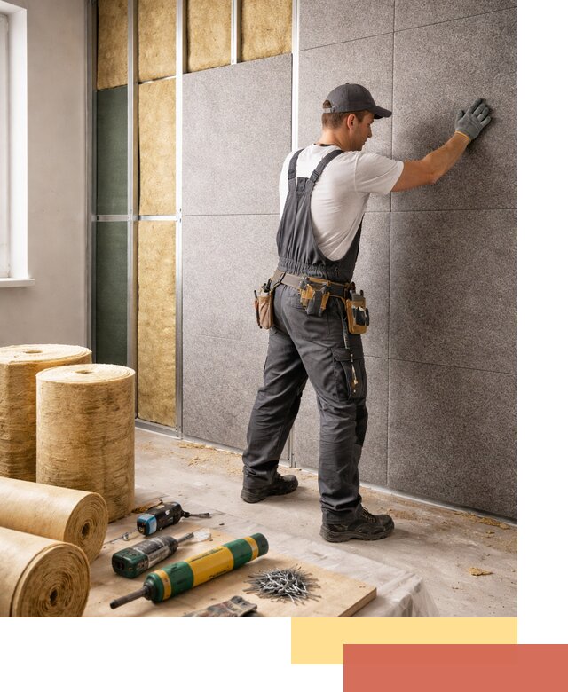 Профессиональная шумоизоляция стен в Чистополе для квартиры и офиса