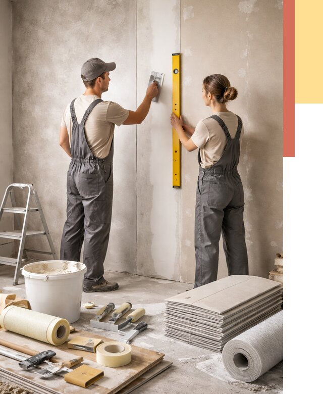 Отделка стен в Чистополе от 1536 руб/м² — недорого, быстро, под ключ | ОТДЕЛОЧНИК-Чст