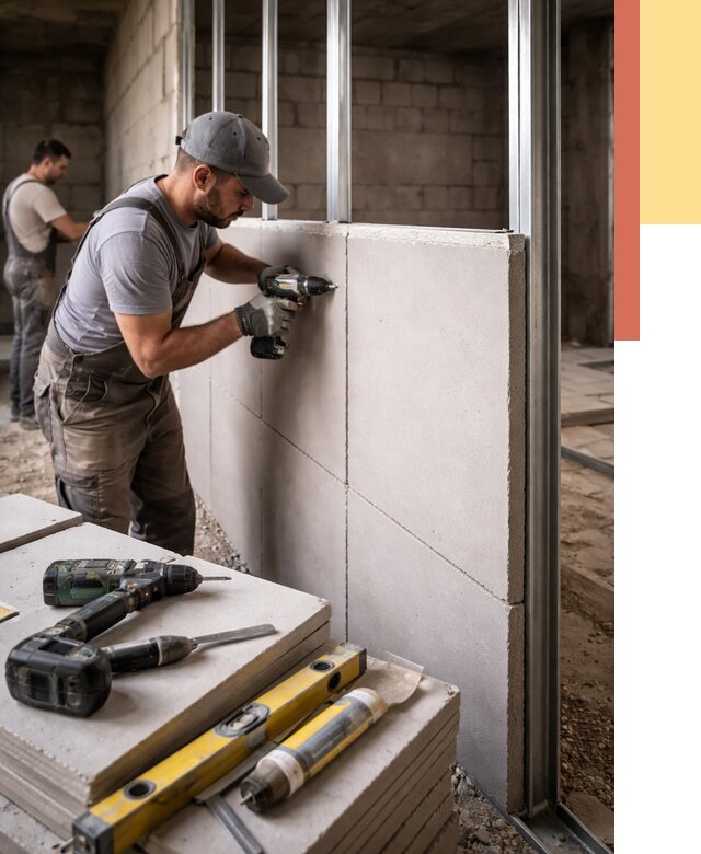 Кладка влагостойких перегородок ПГП в Чистополе от 1229 руб. под ключ | ОТДЕЛОЧНИК-Чст