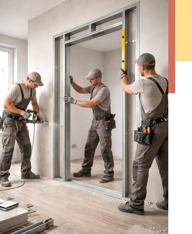 Устройство дверного проема в перегородке в Чистополе от 4608 руб. под ключ | ОТДЕЛОЧНИК-Чст