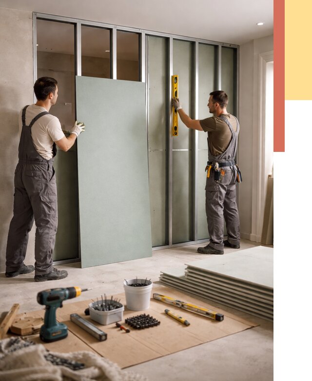 Перегородка из влагостойкого гипсокартона в Чистополе от 4915 руб. — монтаж под ключ | ОТДЕЛОЧНИК-Чст