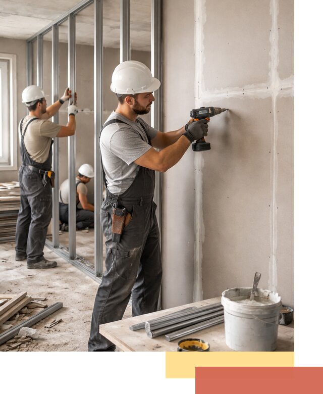 Перегородки из огнестойкого гипсокартона в Чистополе под ключ