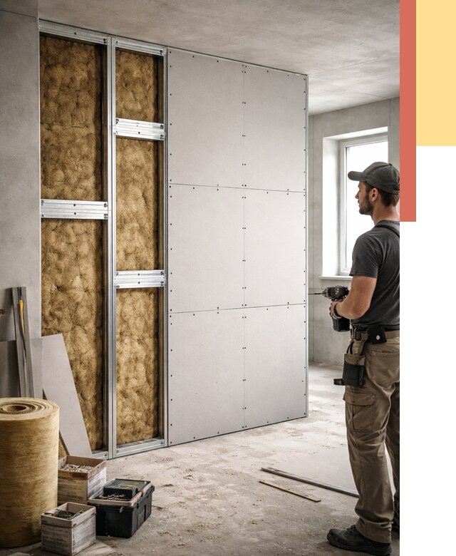 Усиленная перегородка под навеску в Чистополе от 13106 руб. — монтаж под ключ | ОТДЕЛОЧНИК-Чст