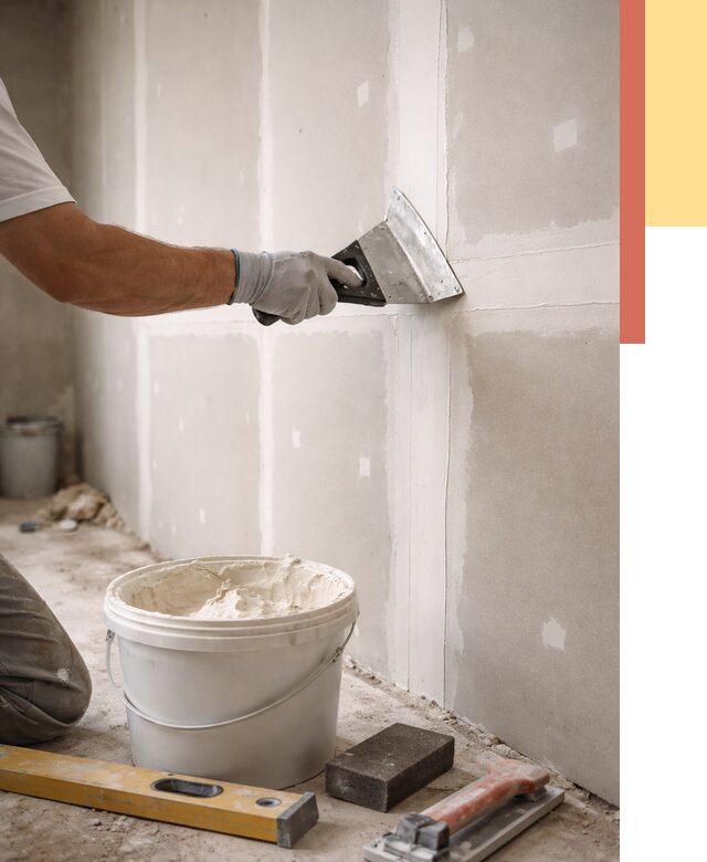 Шпаклевка перегородок из гипсокартона в Чистополе от 2560 руб. — услуги ОТДЕЛОЧНИК-Чст