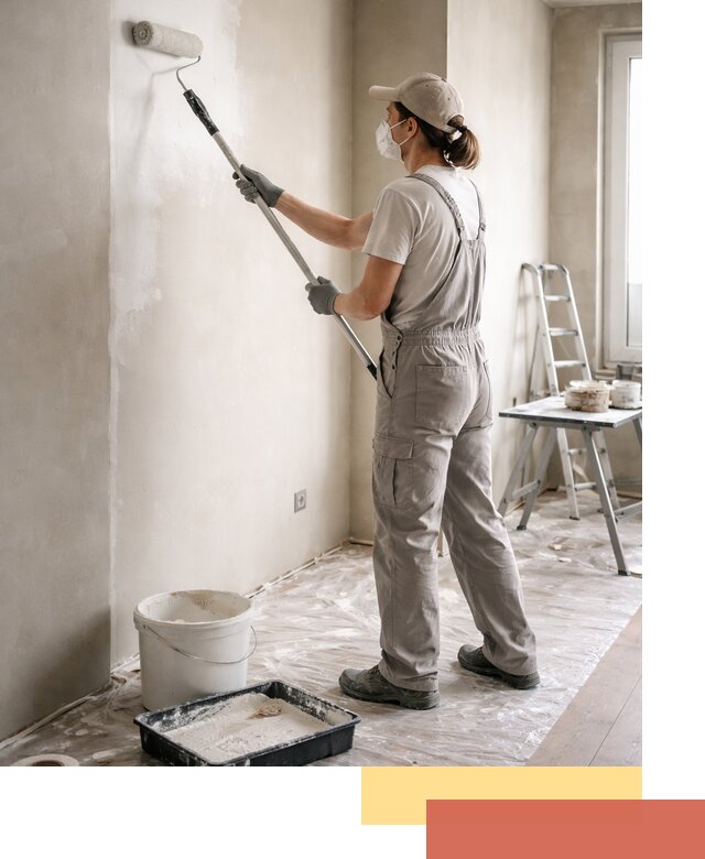 Покраска перегородок из гипсокартона в Чистополе качественно и недорого