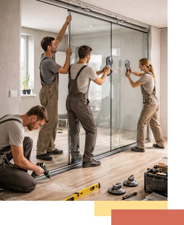 Изготовление стеклянных перегородок на заказ в Чистополе