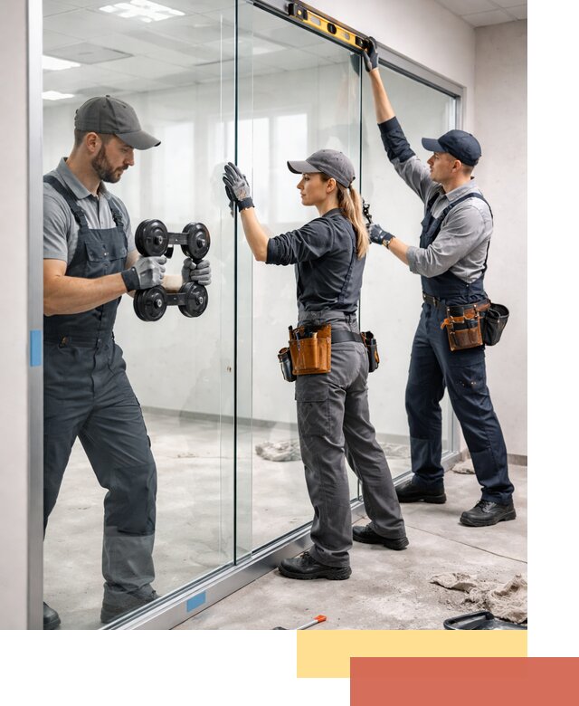 Профессиональный монтаж стеклянных перегородок в Чистополе