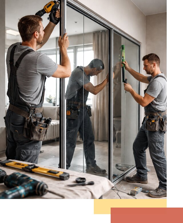 Каркасные стеклянные перегородки под ключ в Чистополе